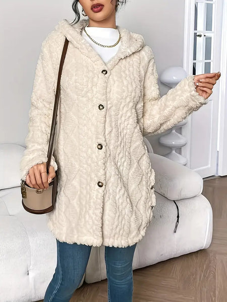 CARDIGAN DOUILLET – À CAPUCHE JACQUARD