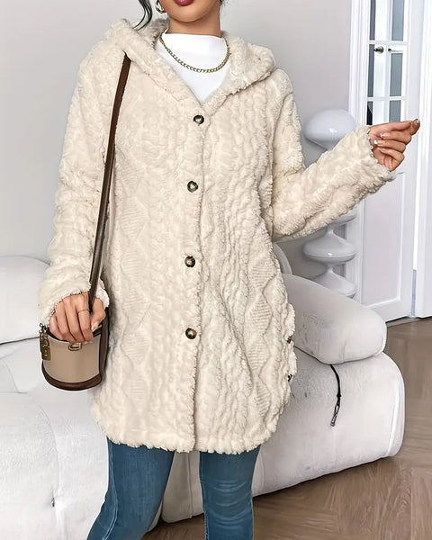 CARDIGAN DOUILLET – À CAPUCHE JACQUARD
