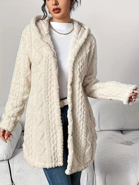 CARDIGAN DOUILLET – À CAPUCHE JACQUARD