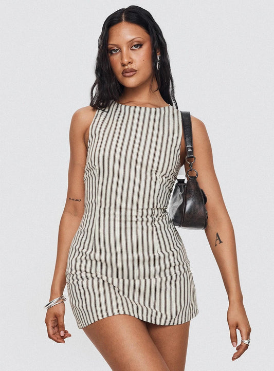 Mini-robe rayée