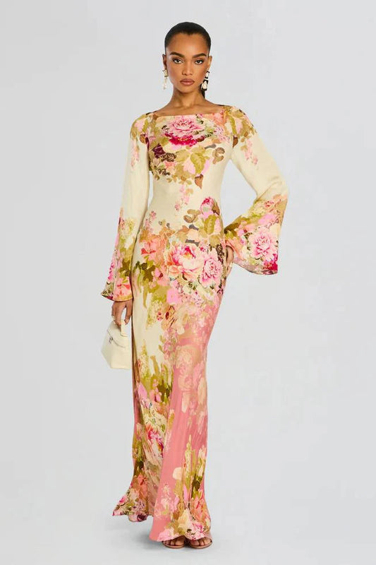Robe élégante à fleurs