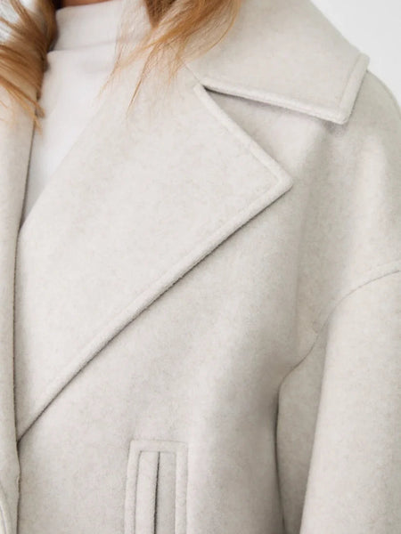 Cropped Double-Breasted Wool Jacket