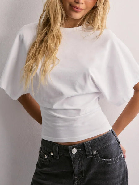 Wide Sleeve Crop Tee