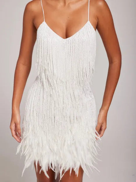 Fringe Feather Dress